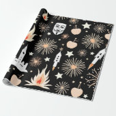 Bonfire Celebration Design Cadeaupapier (Uitgerold)