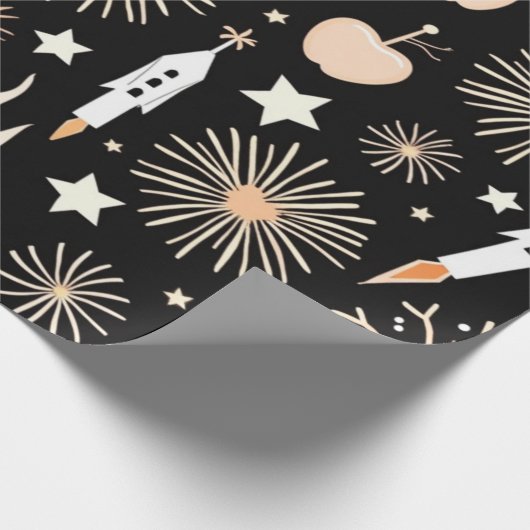Bonfire Celebration Design Cadeaupapier (Hoek)