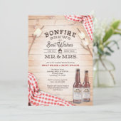 Bonfire Couple's Shower Uitnodiging (Staand voorkant)