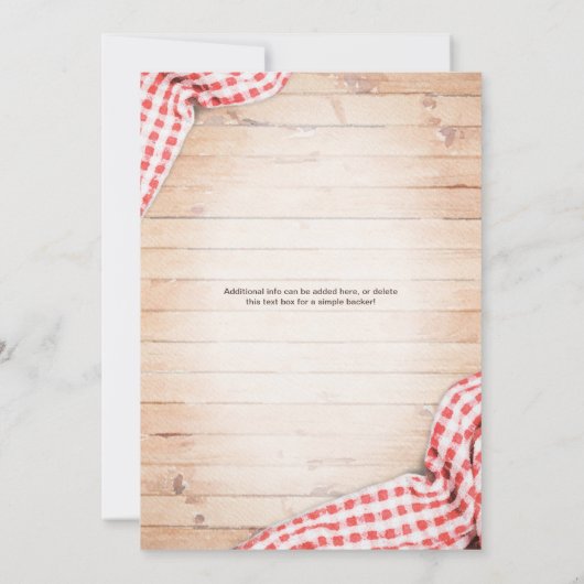 Bonfire Couple's Shower Uitnodiging (Achterkant)