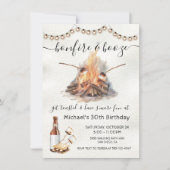 Bonfire en Booze S'mores String of Lights Kaart (Voorkant)