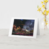 BONFIRE, FRIENDS, BEACH=HAPPY BIRTHDAY FRIEND KAART (Gele Bloem)