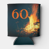 Bonfire his Birthday Age Birthday Party Blikjeskoeler (Voorkant)