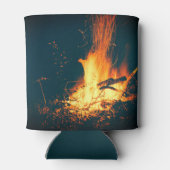 Bonfire his Birthday Age Birthday Party Blikjeskoeler (Achterkant)