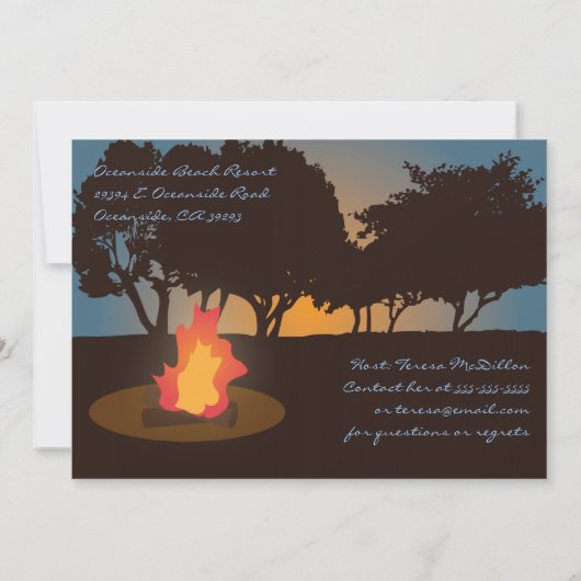 Bonfire Invitation Kaart (Achterkant)