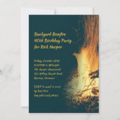 Bonfire Jongens Herfst Birthday Party Invitation Kaart (Voorkant)