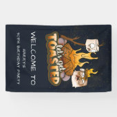 Bonfire Let's Get Toasted Verjaardag Welkom Spandoek (Horizontaal)