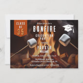 Bonfire Marshmallow Roast Graduation Party Kaart (Voorkant)