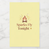 Bonfire Night Bottle Label 🔥 | Cozy Fall Party Voedselcontainer Etiket (Enkel label)