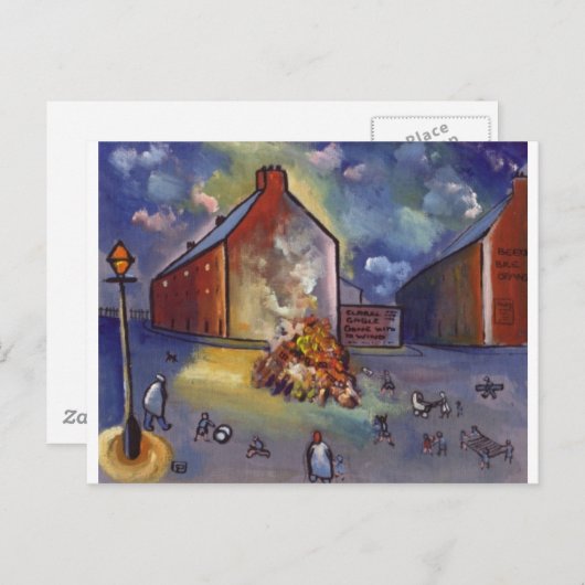 BONFIRE NIGHT BRIEFKAART (Voorkant / Achterkant)