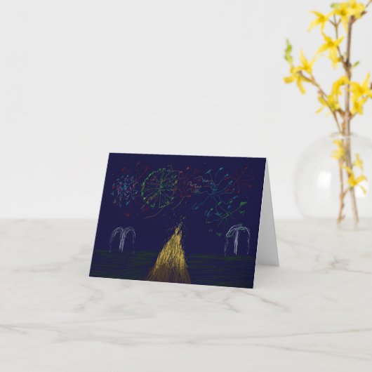 Bonfire Night Kaart (Gele Bloem)