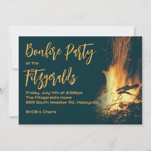 Bonfire Night Party uitnodiging (Voorkant)