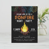 Bonfire Night Party-uitnodiging Kaart (Staand voorkant)