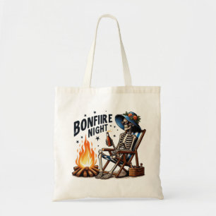 Bonfire Night - Skelet Drink door het vuur Tote Bag