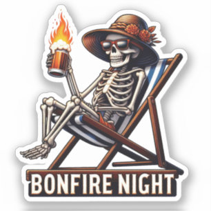 Bonfire Night - Strand Camping Sticker