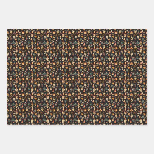 Bonfire Night Verenigd Koninkrijk Pattern 4 Inpakpapier Vel (Voorkant 3)
