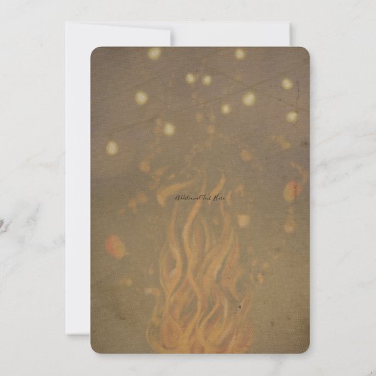 Bonfire Nights Rustic Wedding Invitation Kaart (Achterkant)