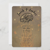Bonfire Nights Rustic Wedding Invitation Kaart (Voorkant)