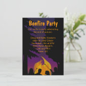 Bonfire Outdoor Party Two Sided Invision Kaart (Staand voorkant)