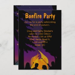 Bonfire Outdoor Party Two Sided Invision Kaart