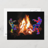 BonFire Party Bon Bonne Fire Briefkaart (Voorkant / Achterkant)