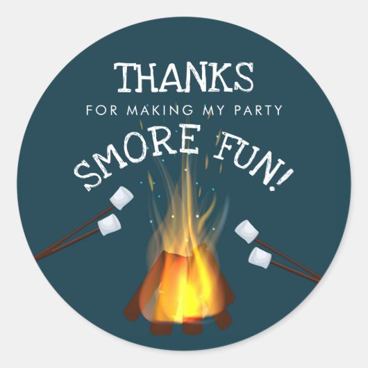 Bonfire Party Favor Stickers (Voorkant)