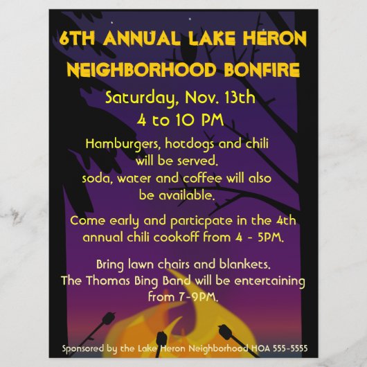 Bonfire Party Flyer (Voorkant)