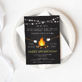 Bonfire Party Invitation, Birthday, Camp out Kaart