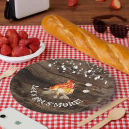 Bonfire Party Let's Get S'more Papieren Bordje