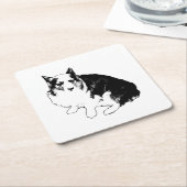 Bonfire Rim Corgi Kartonnen Onderzetters (Schuin)