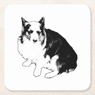 Bonfire Rim Corgi Kartonnen Onderzetters