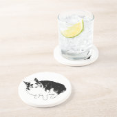 Bonfire Rim Corgi Zandsteen Onderzetter (Zijkant)