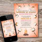 Bonfire Smores Uitnodiging voor verjaardag