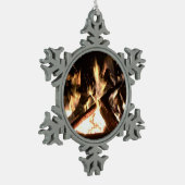 Bonfire Tin Sneeuwvlok Ornament (Links)
