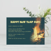 Bonfire Uitnodiging nieuwjaarsfeest (Staand voorkant)