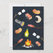 Bonfire Uitnodiging voor verjaardagsfeestje - Camp (Achterkant)