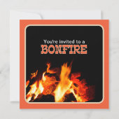 Bonfire Verjaardagsfeestuitnodiging Kaart (Achterkant)