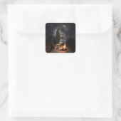 Bonfire Vierkante Sticker (Tas)