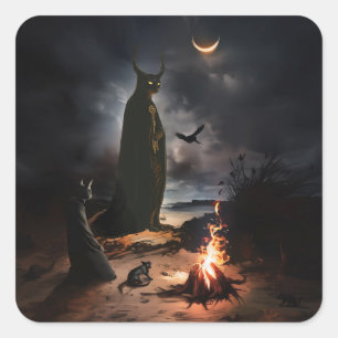 Bonfire Vierkante Sticker