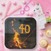 Bonfire vonkt verjaardagsfeestje papieren bordje (Feest)