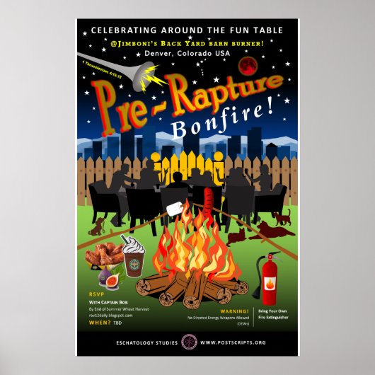Bonfire vóór Raptuur Poster (Voorkant)