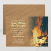 Bonfire Wedding Sjabloon Kaart (Voorkant / Achterkant)