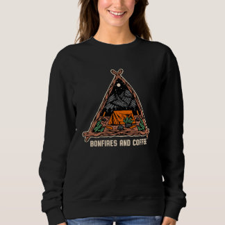 Bonfires and Coffee Camping Coffee Camper Caffeine Trui