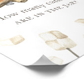 Bonfire's meer baby shower - Hoeveel snoepjes Poster (Hoek)