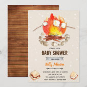 Bonfire's more douche verjaardagsuitnodiging kaart (Voorkant / Achterkant)