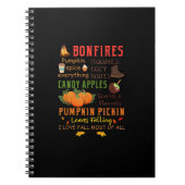 Bonfires Pumpkin Spice Alles Herfst Gift Notitieboek (Voorkant)