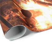 Bonfre nabij waterlichaam cadeaupapier (Rol Hoek)