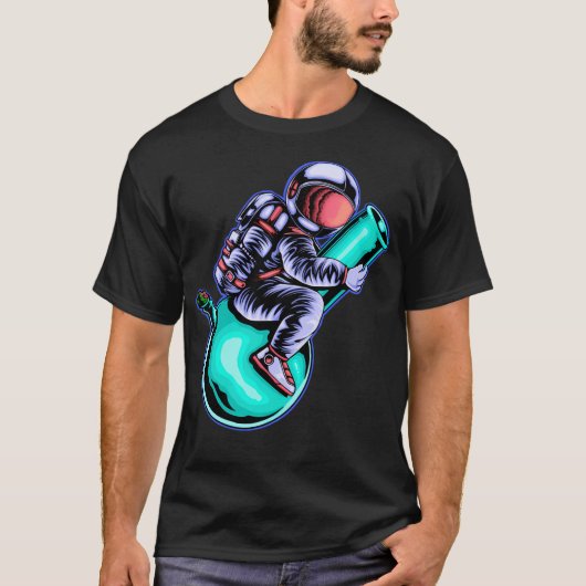 Bong Astronautgrappige Astronaut Shirt Weed Stoner (Voorkant)