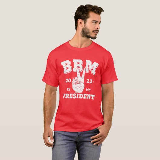 Bong Bong Marcos President BBM 2022 Peace Red T-shirt (Voorkant volledig)