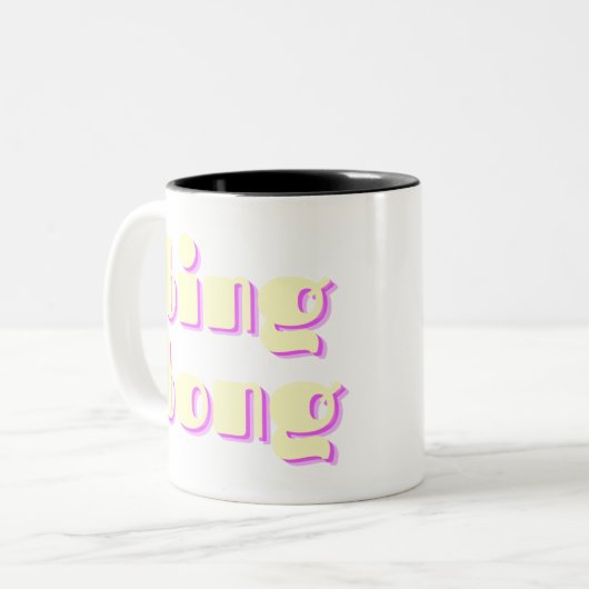 BONG COLORFUL TEKST TWEEKLEURIGE KOFFIEMOK (Voorkant links)